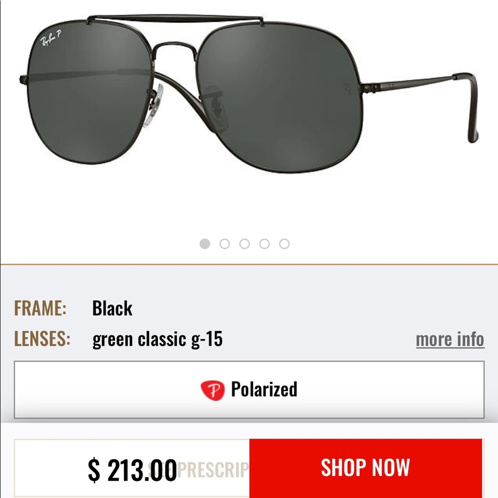 Rayban general sunglasses.